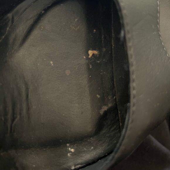 Burberry Black Leather Peep Toe Platform Slip On Pumps Heels Shoes Sz. 37 (7) - Picture 6 of 8